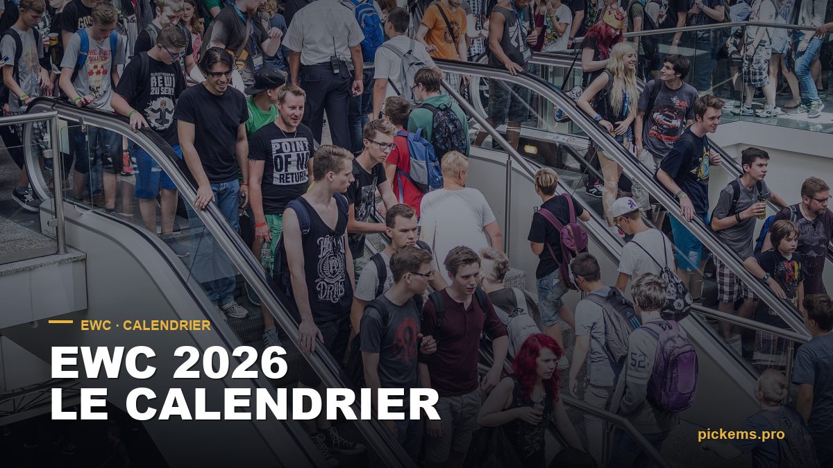 EWC 2026 : le calendrier complet, semaine par semaine, jeu par jeu